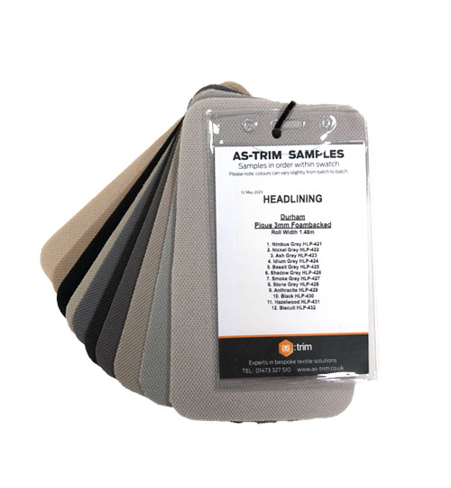 Durham Pique Foambacked 4 Way Headlining Sample Swatch